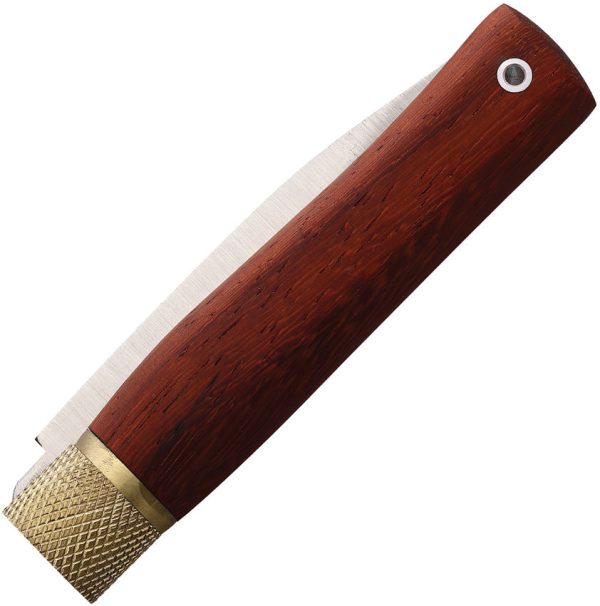 JOSE DA CRUZ Large Ring Lock Padouk Wood Folding Clip Point Pocket Knife M85021 Online Sale - Image 2