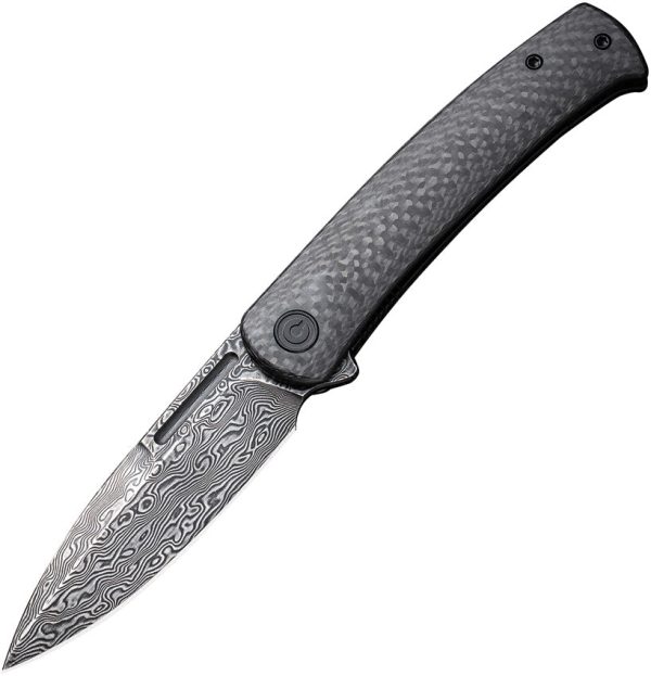 Civivi Caetus Linerlock Carbon Fiber Folding Damascus Pocket Knife 21025CDS1 Discount