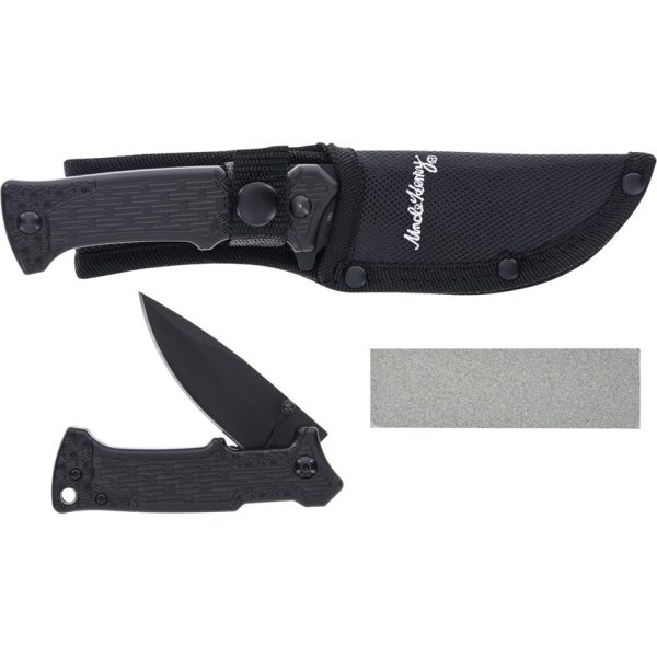 Schrade Uncle Henry Mightnight Folding & Fixed Blade Knife 2 Pc Gift Set 1183276 Cheap - Image 2