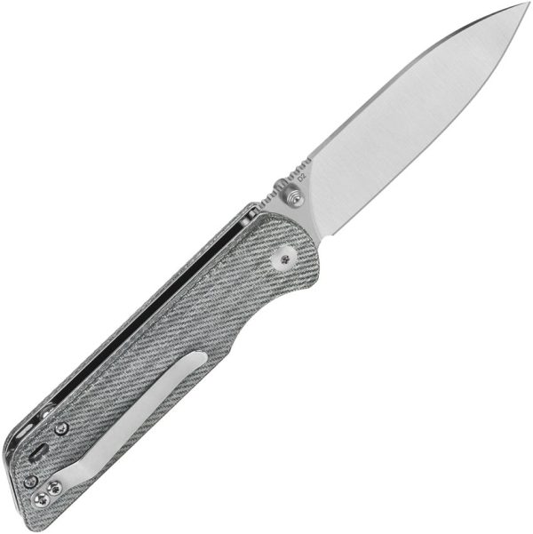QSP Knife Parrot V2 Linerlock Denim Micarta Folding D2 Steel Pocket Knife 102F2 Sale - Image 3