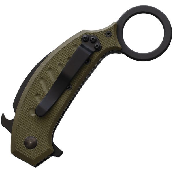 Fox Karambit Linerlock OD Green G10 Folding Bohler N690 Steel Pocket Knife 826OD For Cheap - Image 2