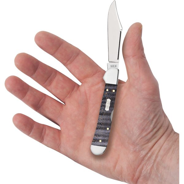 Case Cutlery Mini Copperlock Purple Curly Maple Folding Stainless Knife 80545 For Sale - Image 3