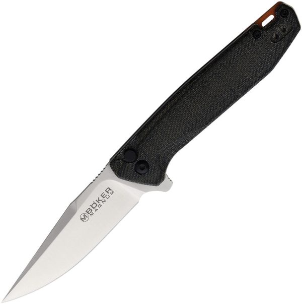 Boker Magnum Border Forest Button Lock Black Micarta Folding 440A Pocket Knife M01SC719 Supply