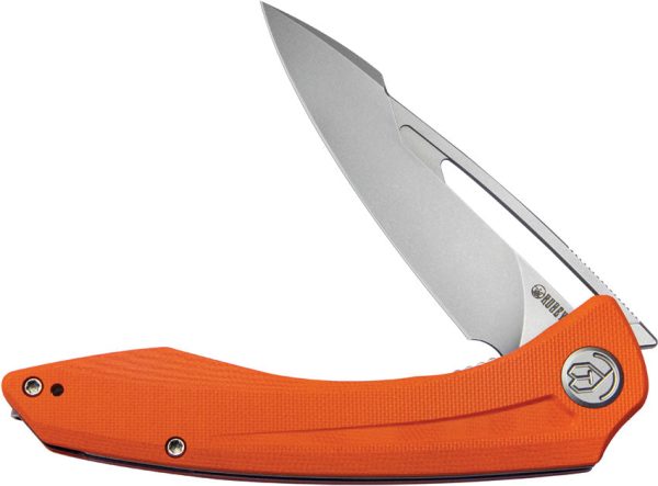 Kubey Merced Linerlock Orange G10 Folding AUS-10 Drop Point Pocket Knife 345B Hot on Sale - Image 3