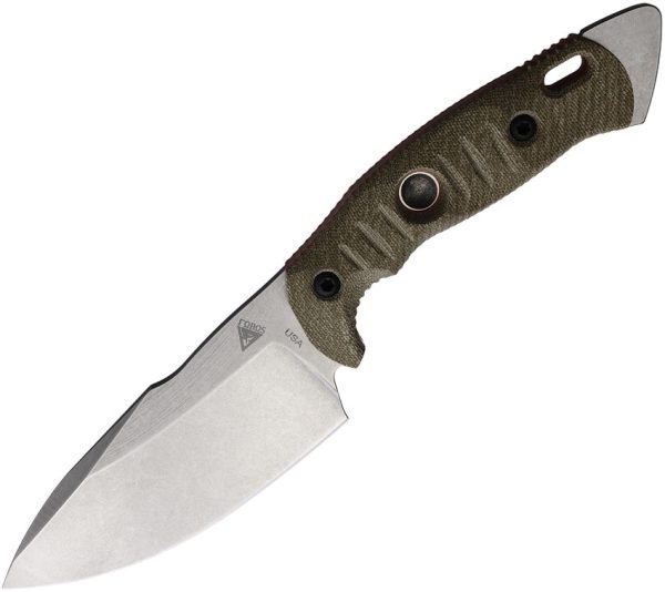 Fobos Knives Alaris Grn Org Micarta Carbon Steel Fixed Blade Knife w Sheath 040 Hot on Sale