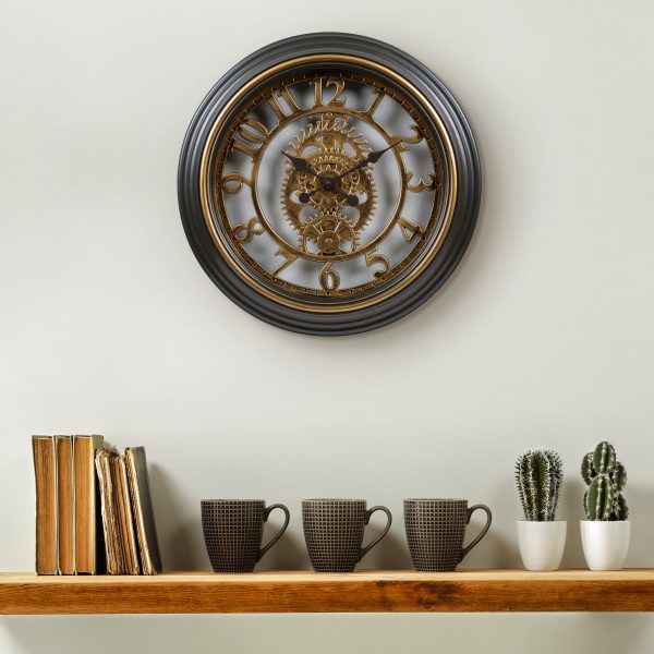 404-3051C 20-inch Gears Wall Clock Hot on Sale - Image 4